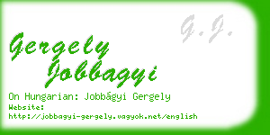 gergely jobbagyi business card